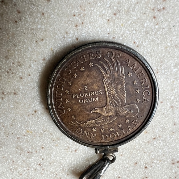 Coin Necklace 2000 1 dollar Pendant - Picture 2 of 2